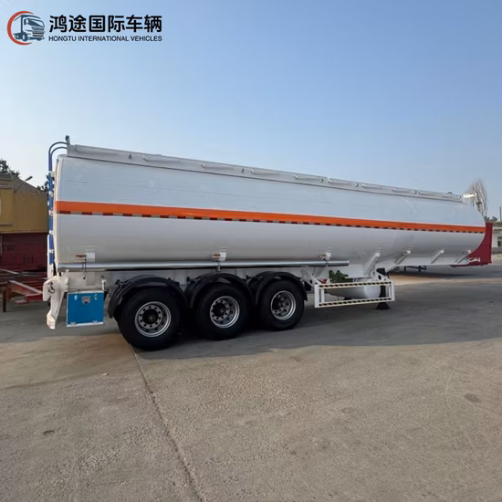 3 оси/40000л/42000л/45000л углеродистая сталь/нержавеющая сталь/цистерна из алюминиевого сплава/полуприцеп-цистерна для перевозки нефти/топлива/дизельного топлива/бензина/сырой нефти/воды/молока
